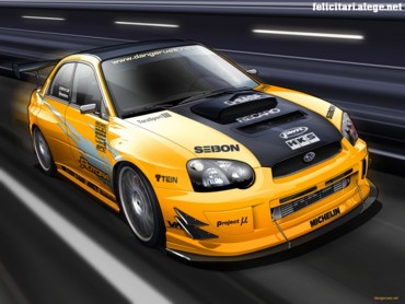 Yellow Subaru WRX
