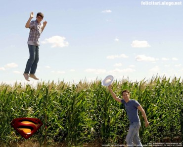 Superman levitating