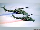 Mi24 Helicopter Formation Flight