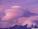 Lenticular Clouds Over Mount Drum Alaska
